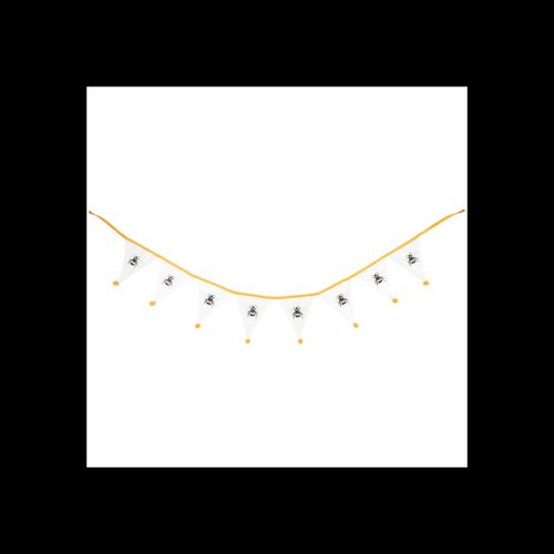 White Single Bee Fabric Bunting - Scents & Gifts UK