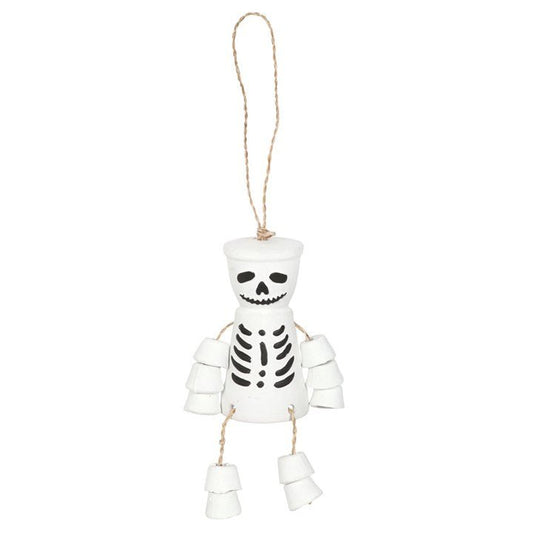 White Skeleton Terracotta Pot Man - Scents & Gifts UK