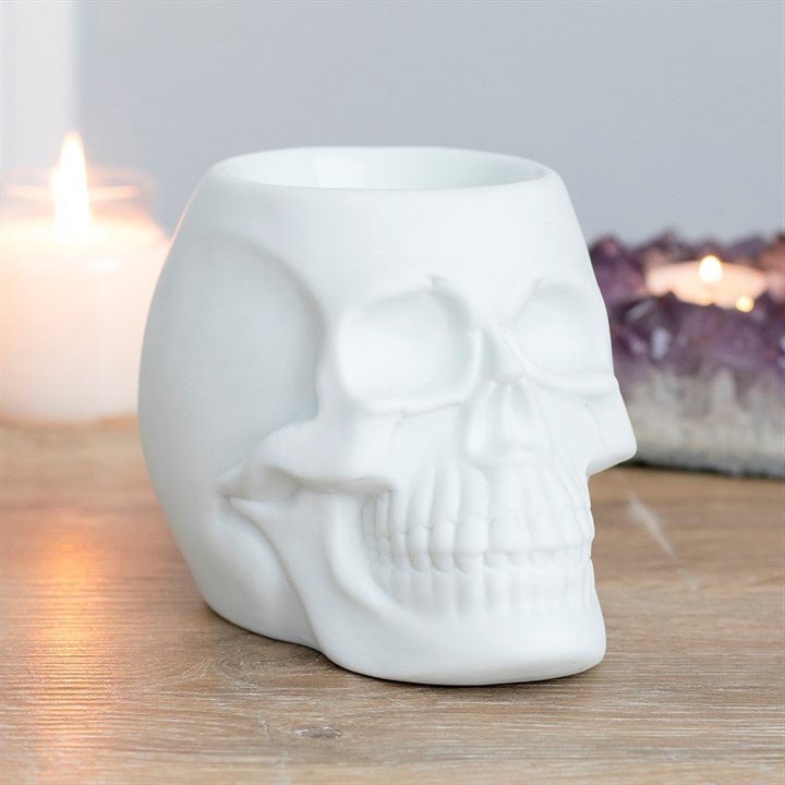 White Skull Oil Burner - Scents & Gifts UK