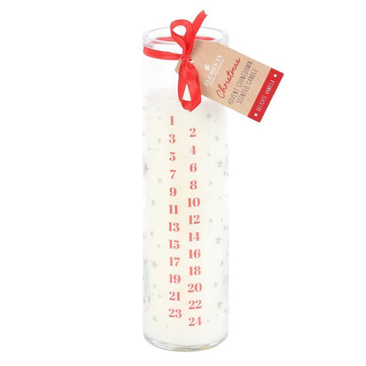 White Vanilla Advent Tube Candle - Scents & Gifts UK