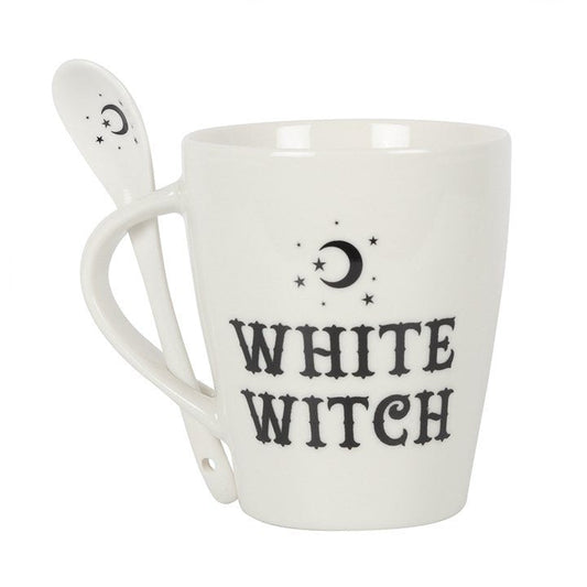White Witch Mug and Spoon Set - Scents & Gifts UK