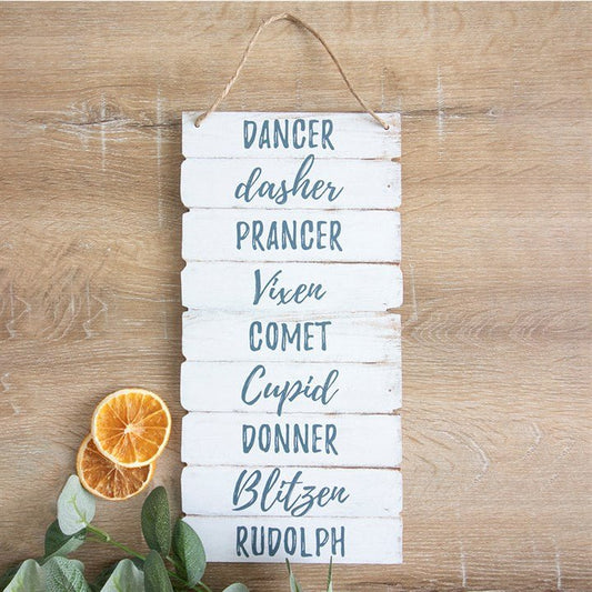 Winter Magic Wooden Reindeer Name Plaque - Scents & Gifts UK