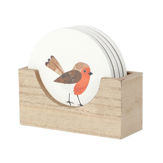 Winter Robin Coaster Set - Scents & Gifts UK