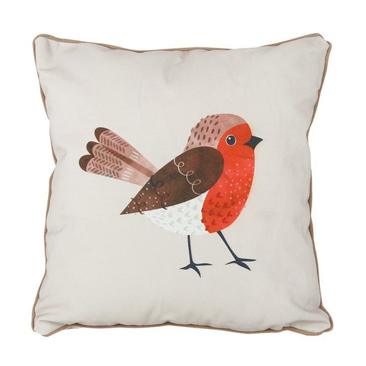 Winter Robin Square Cushion - Scents & Gifts UK