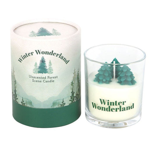Winter Wonderland Candle with Tree Scene - Scents & Gifts UK