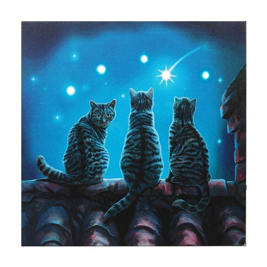Wish Upon A Star Light Up Canvas Plaque by Lisa Parker - Scents & Gifts UK