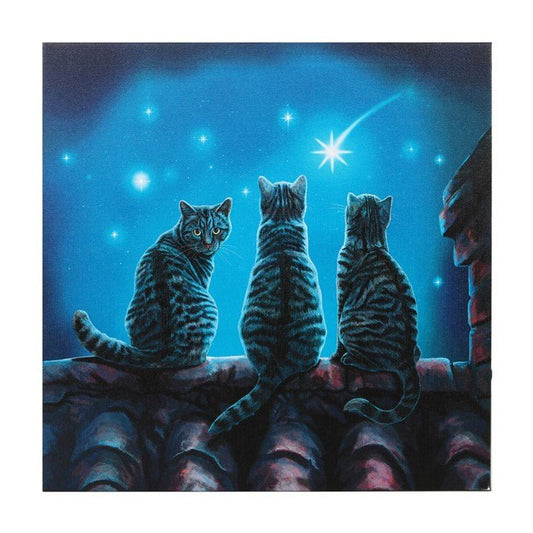 Wish Upon A Star Light Up Canvas Plaque by Lisa Parker - Scents & Gifts UK