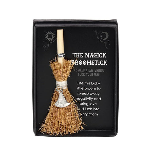 Witch Hat Mini Magick Broomstick - Scents & Gifts UK