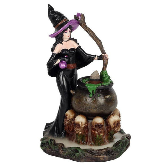 Witch with Cauldron Backflow Incense Burner - Scents & Gifts UK