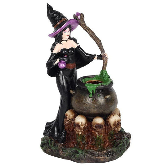 Witch with Cauldron Backflow Incense Burner - Scents & Gifts UK