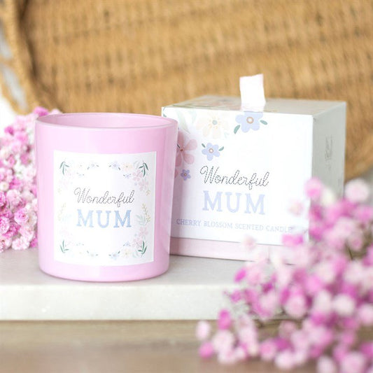 Wonderful Mum Cherry Blossom Candle - Scents & Gifts UK