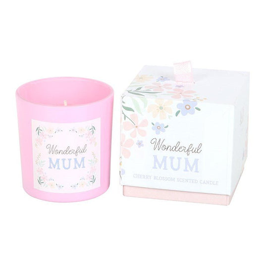 Wonderful Mum Cherry Blossom Candle - Scents & Gifts UK