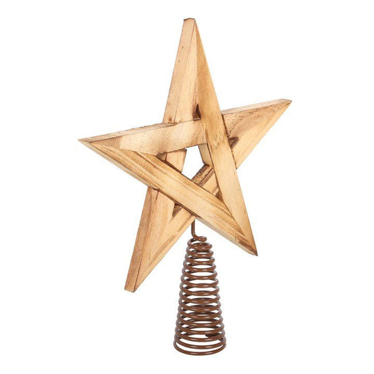 Wooden Pentagram Tree Topper - Scents & Gifts UK