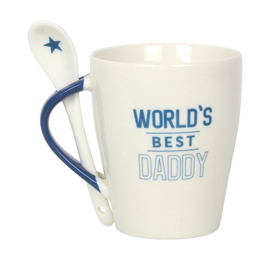World's Best Daddy Ceramic Mug and Spoon Set - Scents & Gifts UK