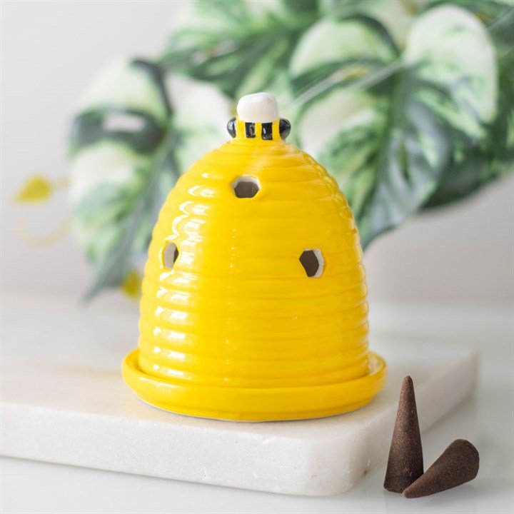 Yellow Beehive Incense Cone Holder - Scents & Gifts UK