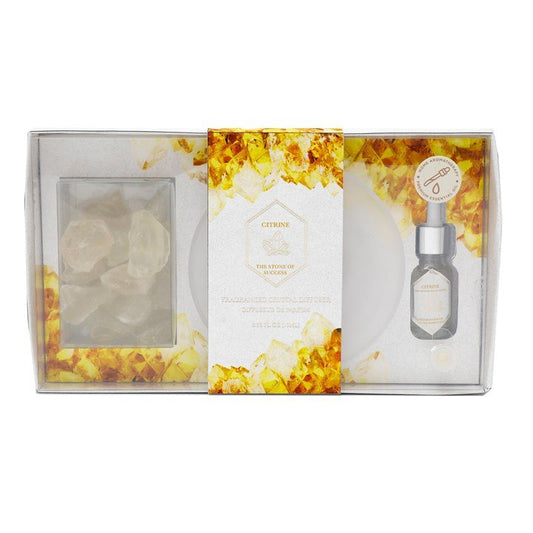 Yellow Citrine Crystal Oil Diffuser Tray - Scents & Gifts UK