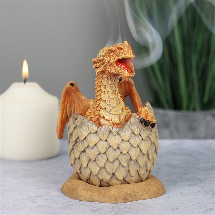 Yellow Hatching Dragon Incense Cone Burner - Scents & Gifts UK