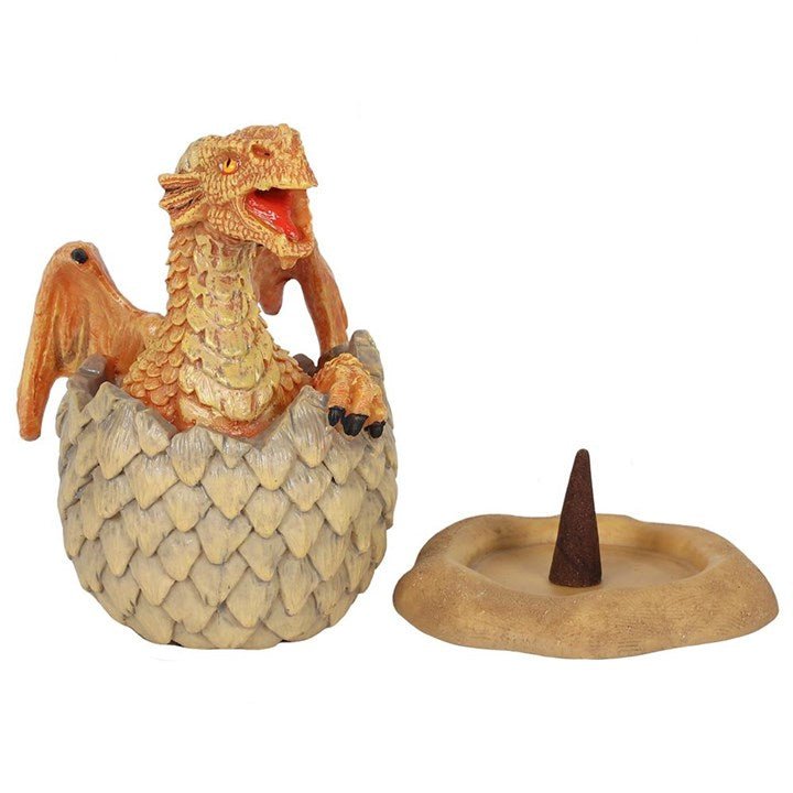 Yellow Hatching Dragon Incense Cone Burner - Scents & Gifts UK