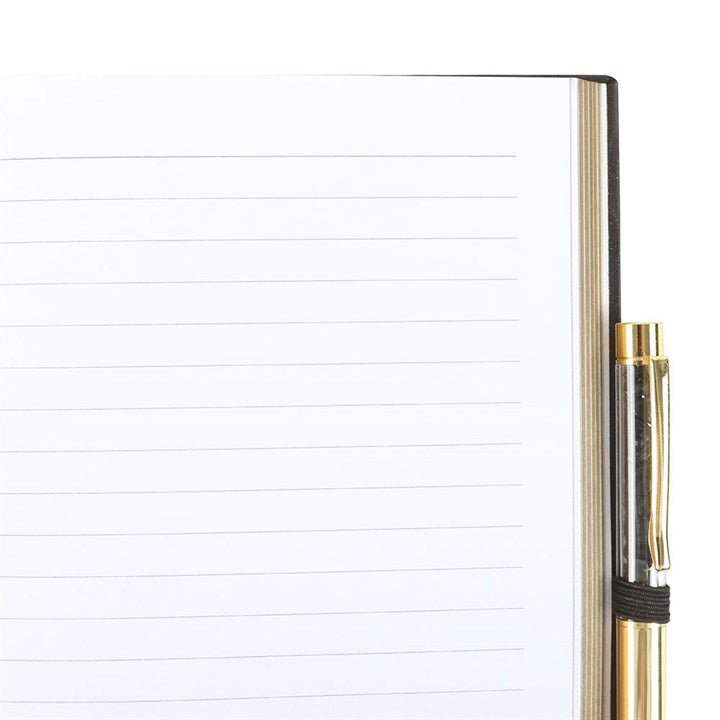 Yin Yang Journal with Black Obsidian Pen - Scents & Gifts UK