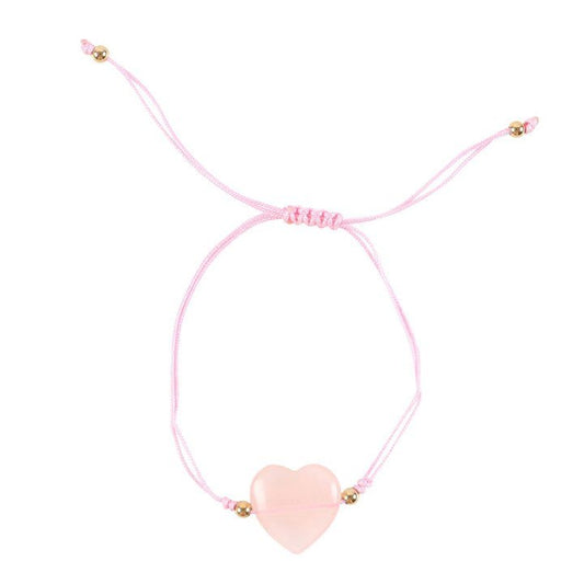 You Are Loved Rose Quartz Crystal Heart Bracelet - Scents & Gifts UK