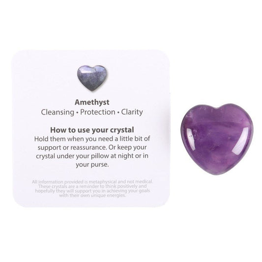 You Are Special to Me Amethyst Crystal Heart in a Bag - Scents & Gifts UK